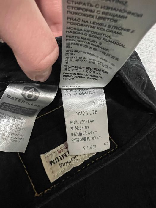 Джинси чорні levi's levis 501 high rise straight leg crop jeans