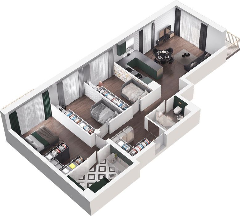 Komfortowy Apartament-2 Łazienki, 2 Balkony - Skorzystaj Niższa Cena - Widok 4