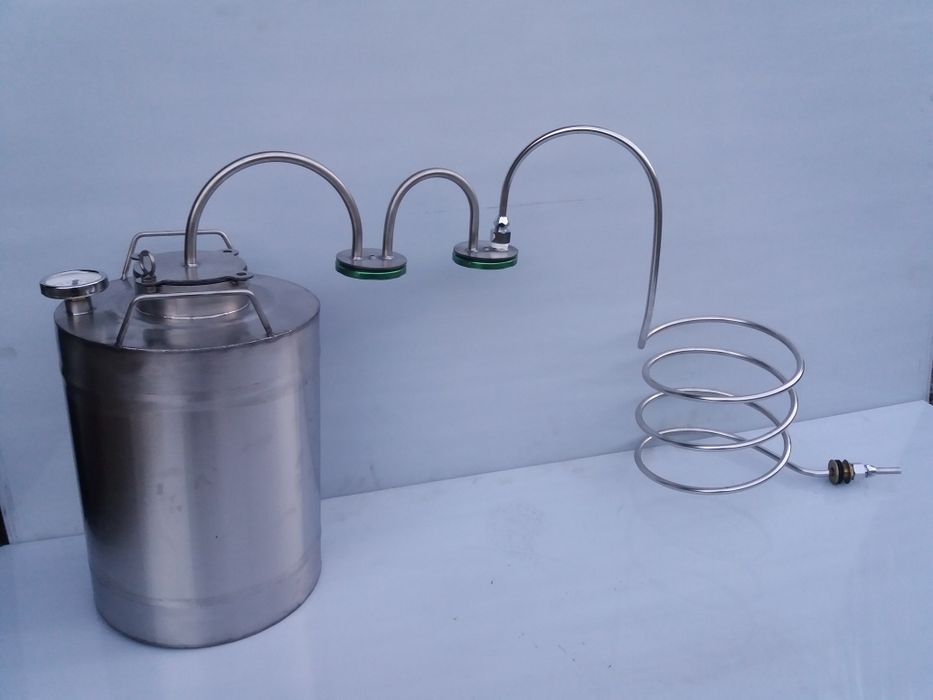 Дистилятор 30л на 2 банки сухопарника,Дистилятор