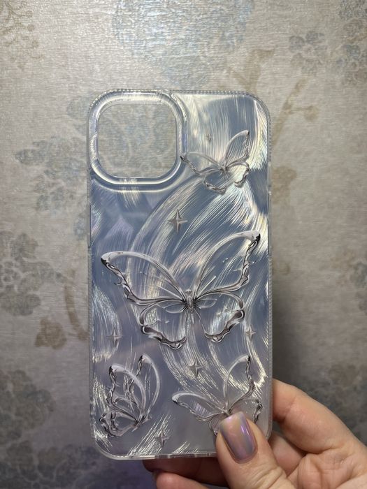 Чохли на бампер прінт квіти метелики iphone 13