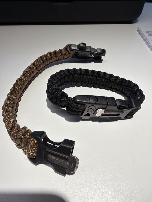 2 bransoletki SURVIVALOWE - stan idelany - ostrze