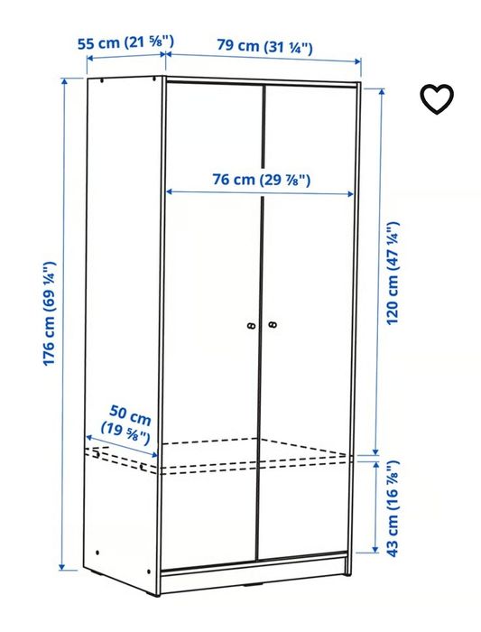 Roupeiro IKEA cor Betula