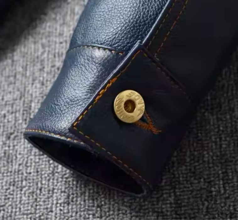 Męska kurtka skórzana klasyczna vintage skóra naturalna prosta