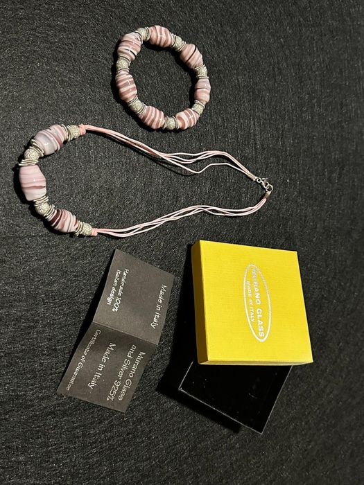 Conjunto Jóias de Vidro de Murano