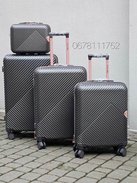 100% полікарбонат WINGS WN01 Польща валізи чемоданы Бьюті кейси