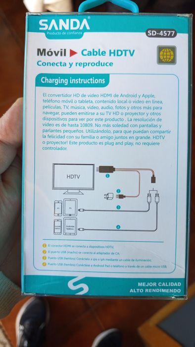 Cabo HDMI para telemóvel