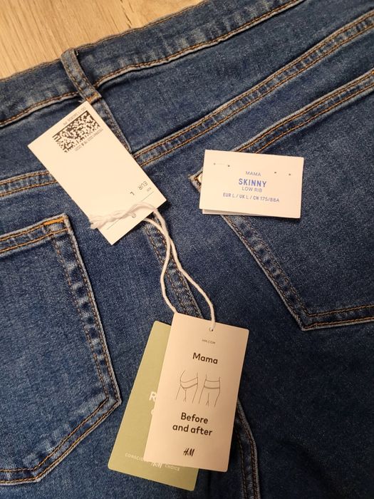 Spodnie skiny ciążowe jak i po ciążowe H&M, rozm.L.