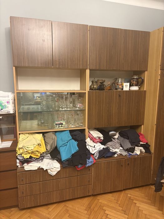 Meblościanka regał PRL szafki słupek szafa warszawa bialoleka