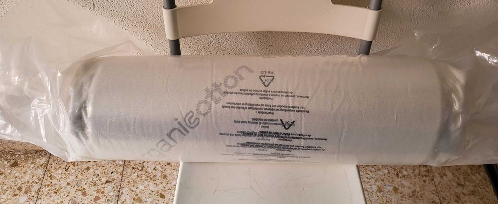 Colchão de bebé P'tit Lit  70x140 cm, Branco, Algodão Biológico, Novo