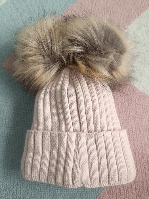 Czapka zimowa I love milk z pomponami