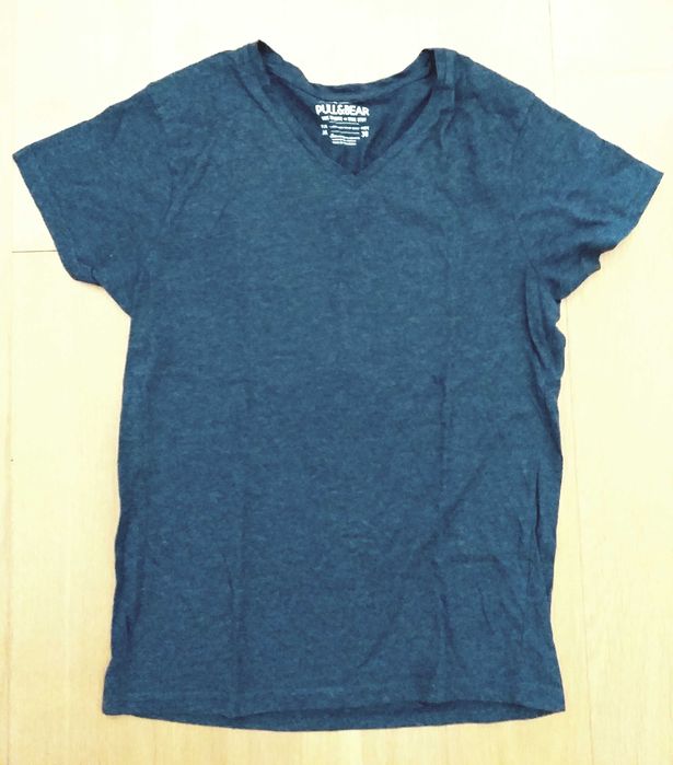 T-shirt Pull & Bear azul, tamanho M, original, nova