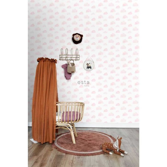 Papel de parede CLOUDS light pink - NOVO 2 rolos