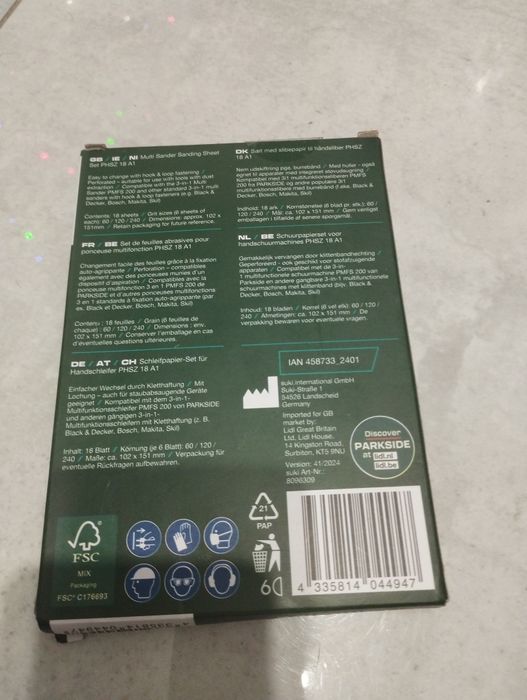 Parkside papier ścierny do drewna 102x151mm