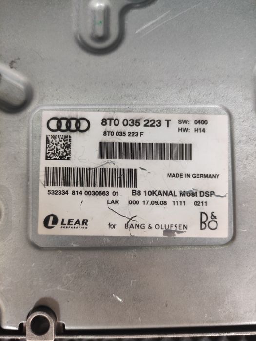 Усилитель звука на Ауди Bang Olufsen