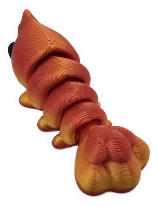 Lśniąca Krewetka — figurka ruchoma krewetka — Druk 3D