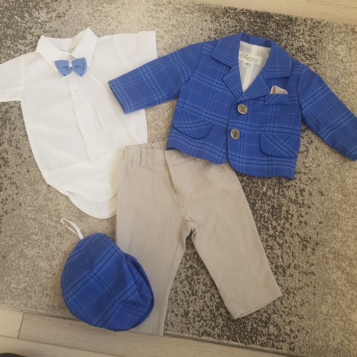 Ubranko/komplet/zestaw do chrztu dla chłopca r. 62