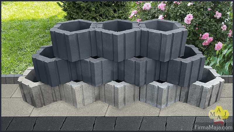 Gazon donica betonowa sześciokąt duże. Gładka masa i dostawa cała Pl