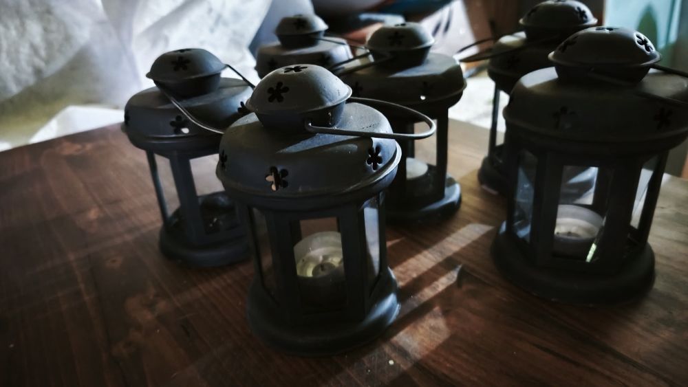 Latarenki bocho czarne 6 szt