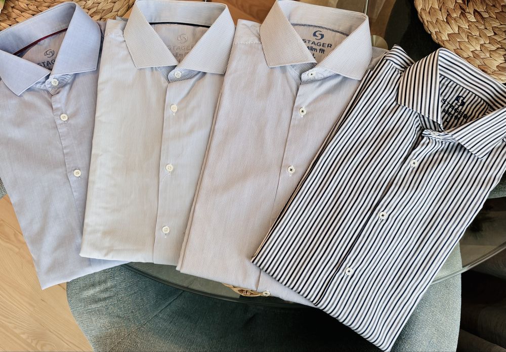 Чоловічі сорочки Stager, розмір L, slim fit (приталені)