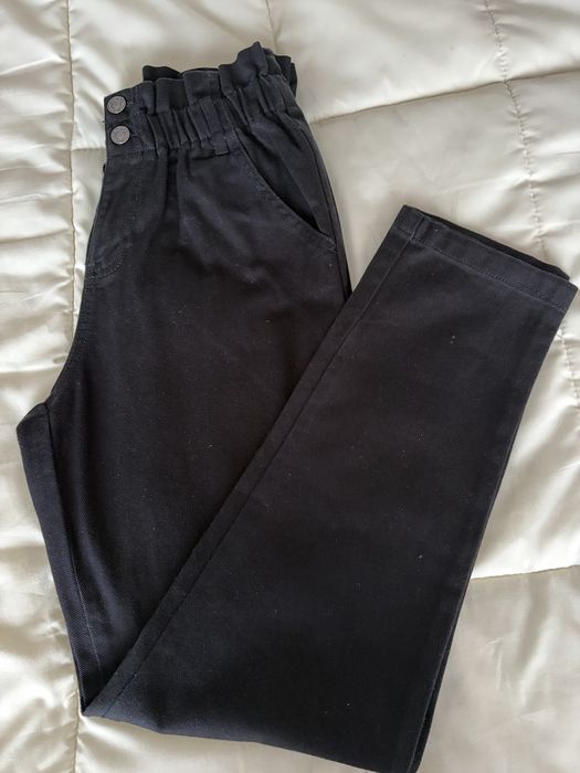 Calças menina sarja preta Benetton 3XL