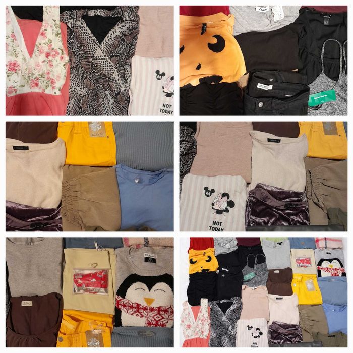 Mega paka 30 ubrań damskich mix stanów do przeróbek odsprzedaży