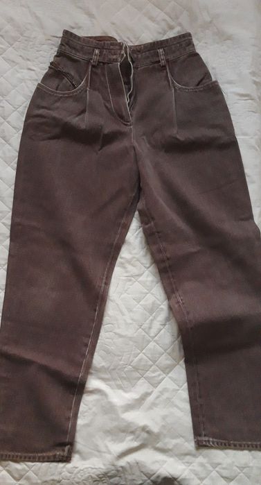 Spodnie jeansy w kolorze brązowym " STARE "