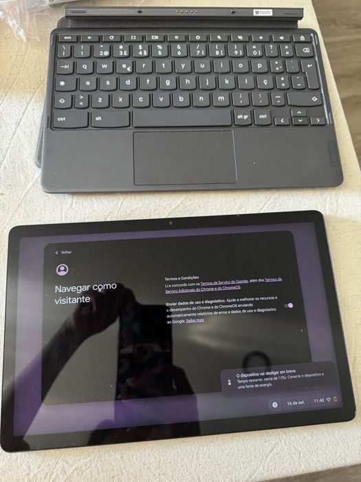 Lenovo Chromebook Duet 2 em 1 + Teclado e Capa