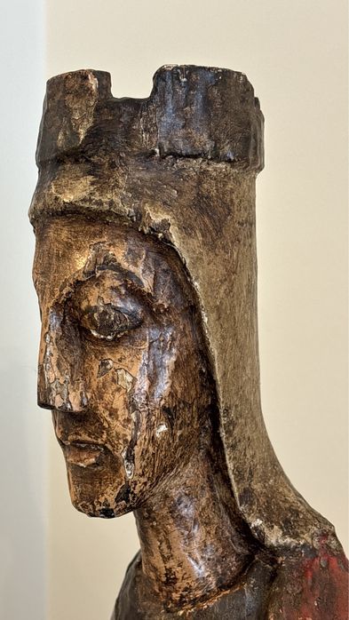 Estatueta / Escultura Policromada  Sedes Sapientiae - Arte Sacra