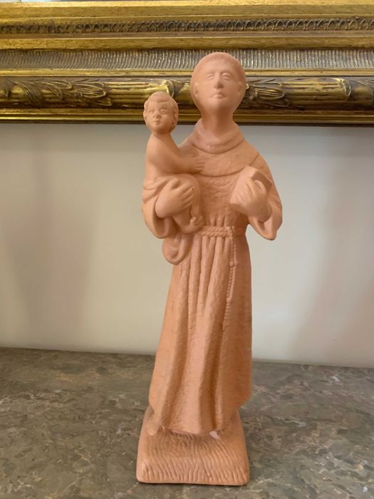 Santo António em barro – 40 cm – escultura religiosa