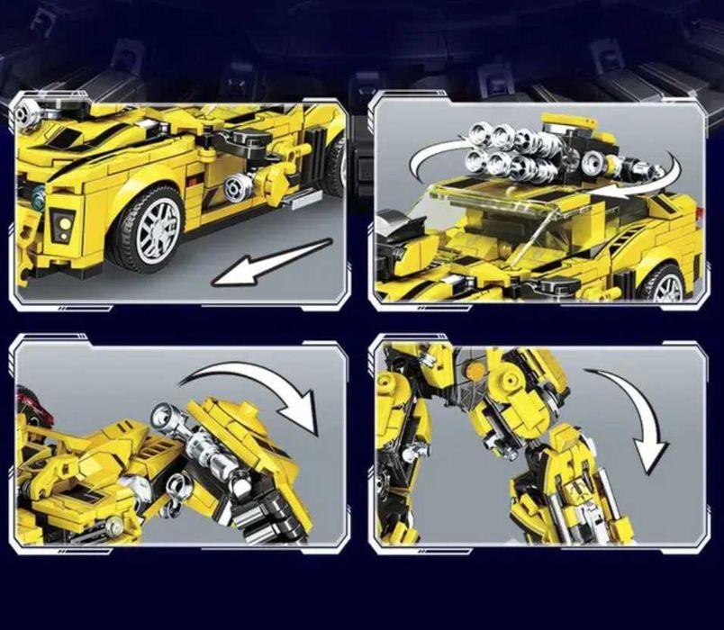 Конструктор робот-трансформер Бамблбі 2 в 1, 792 деталі