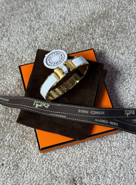Браслет Hermes clic білий