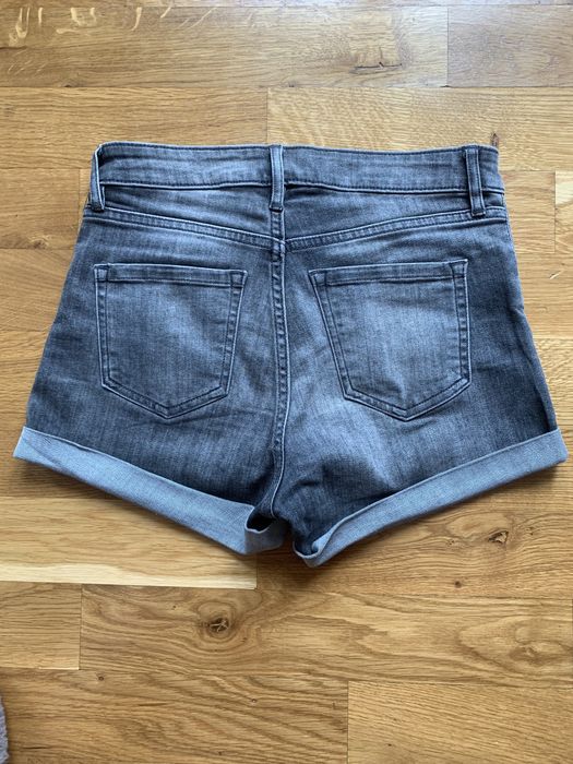 Szare krótkie spodenki H&M z wysokim stanem