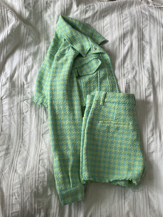 Zara komplet marynarka spodenki w pepitk