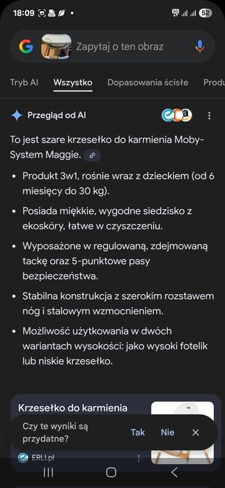 Krzesełko do karmienia