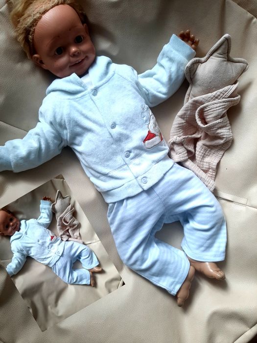 Zestaw roz 56/62 21 sztuk mega paka komplet dla chłopca wyprawka dres