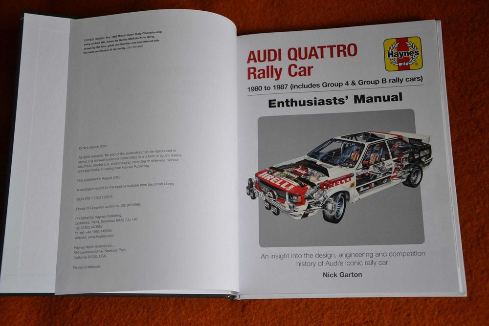 album WRC Audi Quattro Rally 80 87 Group B Haynes Manual