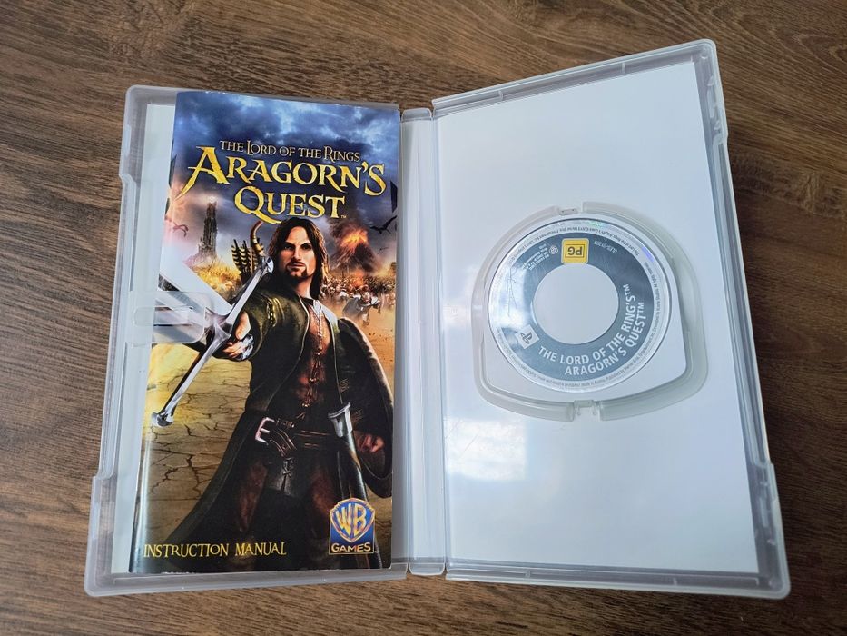 Władca pierścieni Wyprawa Aragorna Psp gra PlayStation portable z książeczką