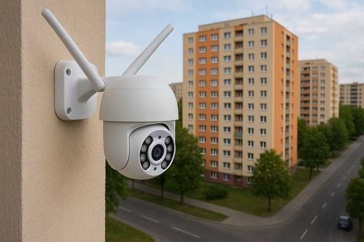 Zewnętrzna Kamera obrotowa WiFi IP FullHD audio dźwięk domofon rozmowa