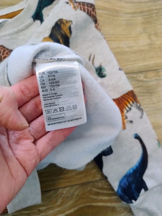Komplet dres 110/116 HM dinozaury zwierzęta