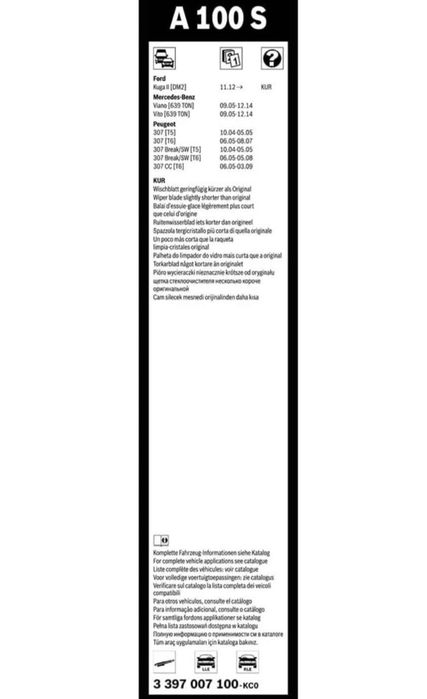 Escovas para Peugeot 307