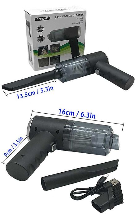 Bezprzewodowy odkurzacz 120W 9000Pa - USB Nowy