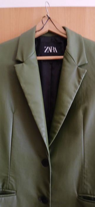 Blazer pele sintética, Zara