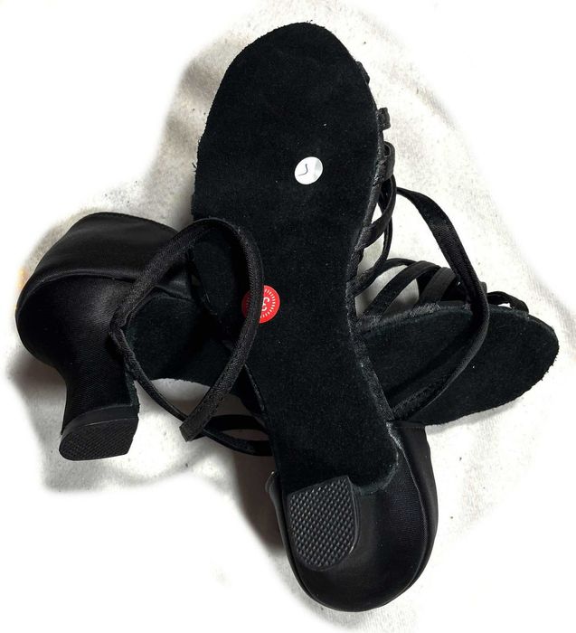 Nowe buty do tańca Latino 37 czarne 7 cm supełek