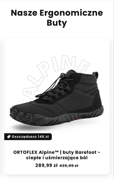 Nowe buty Alpine łagodzące i uśmierzające ból
