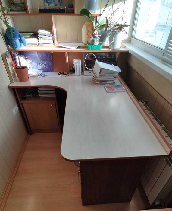 Ліжко-горище з комплектом меблів для дитячої - 2 шафи, кутовий стіл