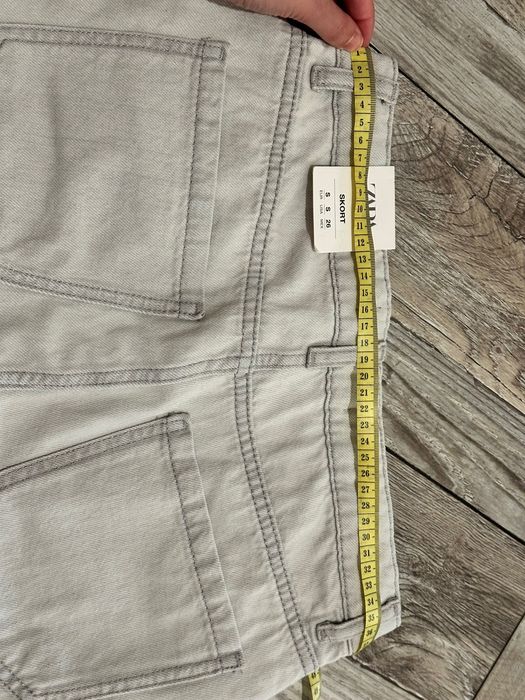Джинсові шорти спідниця zara сірі, розмір S