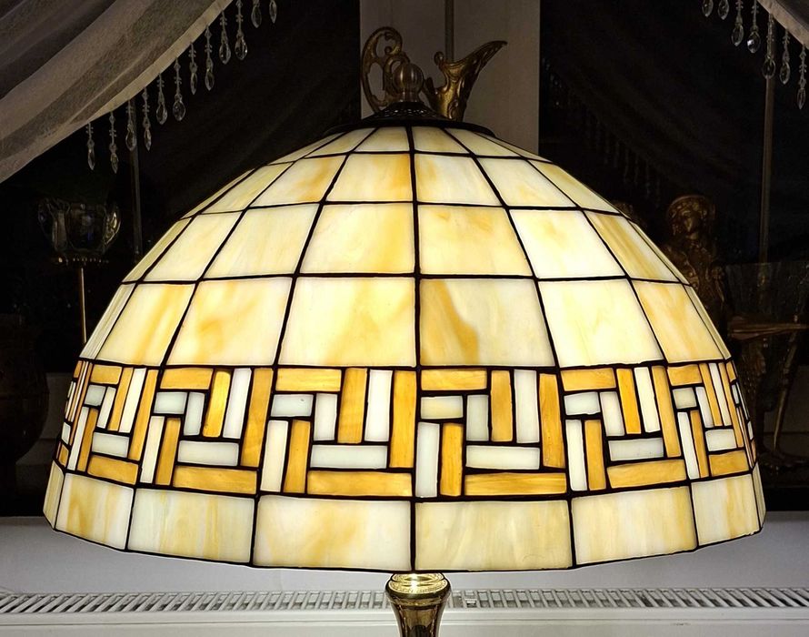Piękna lampa witrażowa ( Tiffany) wys.65cm,śred.45cm-stan idealny