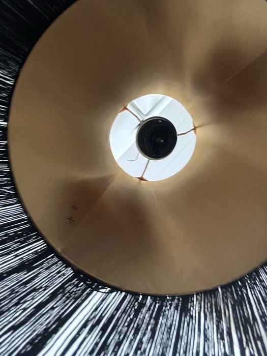 Candeeiro abajur preto dourado 2 unidades