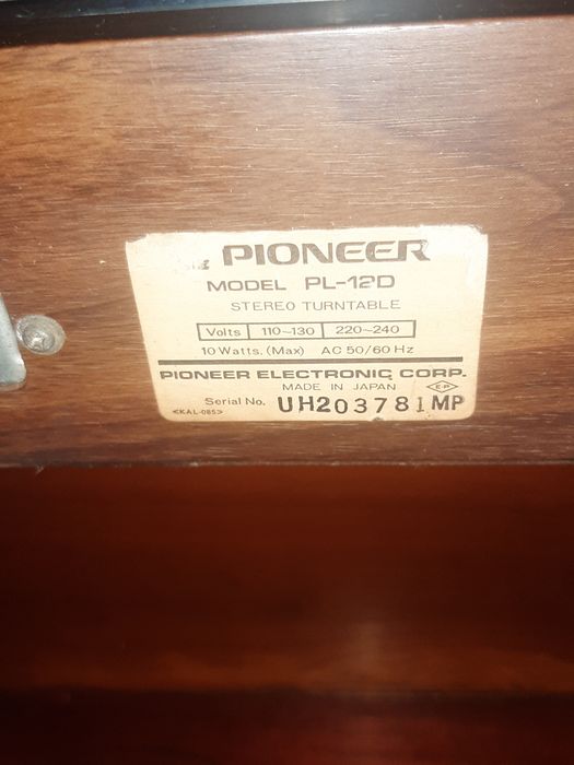 Gira Discos Vintage Pioneer