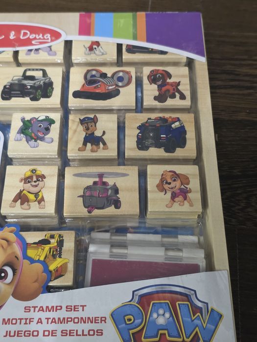 Psi patrol, zestaw drewnianychi pieczątek (PAW Patrol), 25 elementó